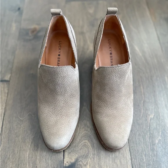 LUCKY BRAND Women's Ankle Boots Size 7 Beige Suede - Picture 6 of 9